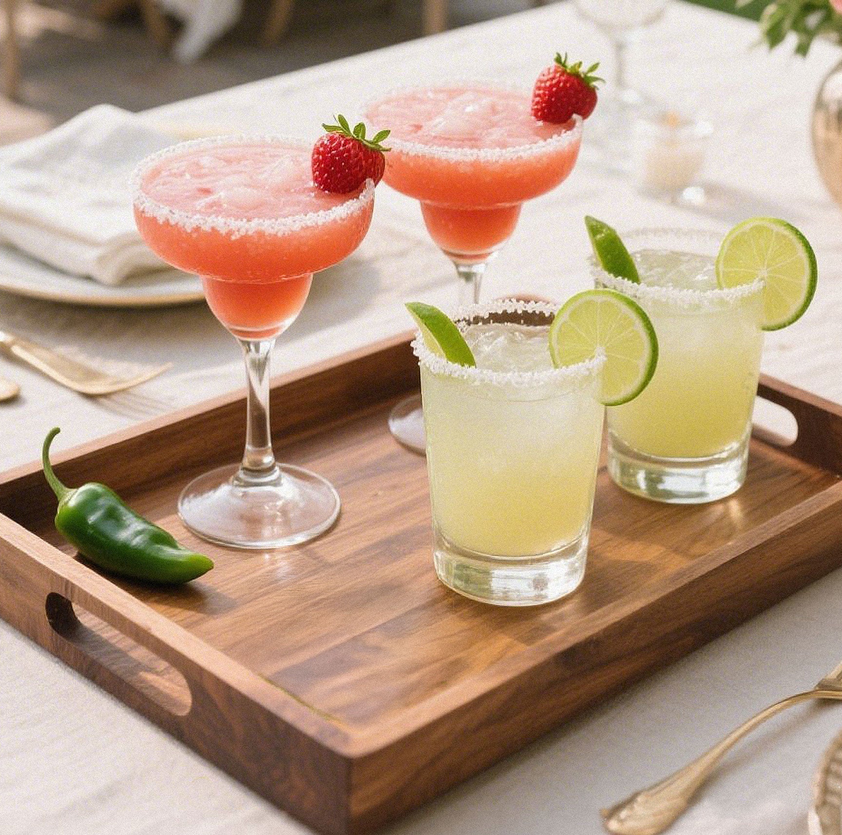 Spicy Strawberry Margaritas
